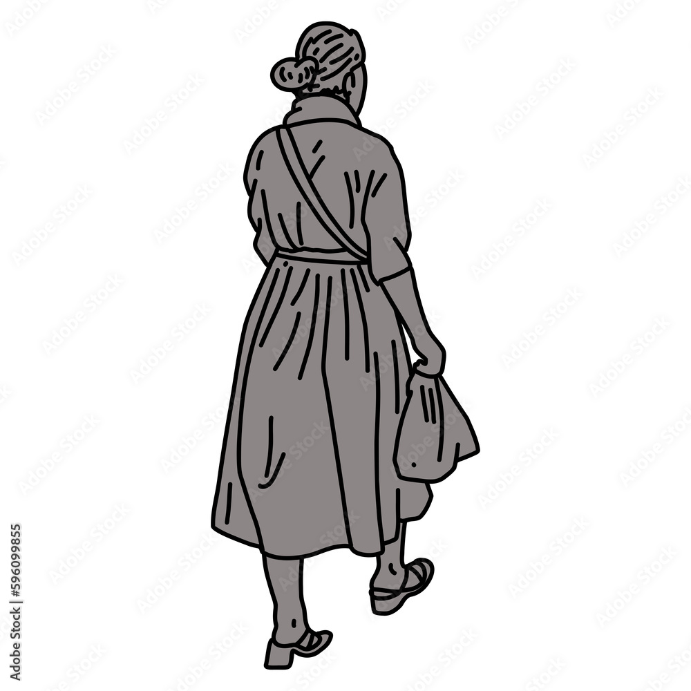 silhouette of a woman in a dress