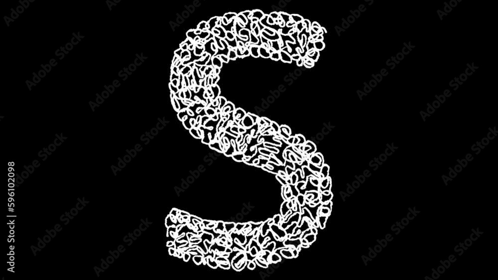 Wiggling Alphabet Letter S Scribble Drawing Wiggling Alphabet Letter S Scribble Drawing