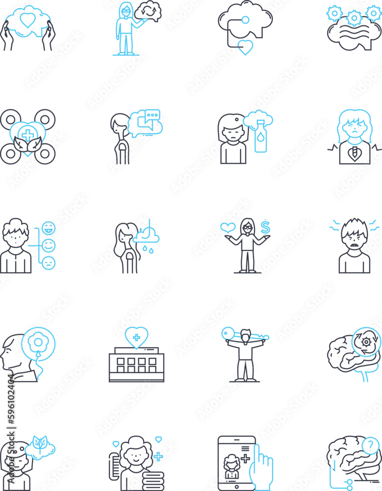 Serenity and peacefulness linear icons set. Tranquility, Serenity, Calmness, Stillness, Harmony, Quietude, Relaxation line vector and concept signs. Equanimity,Contentment,Bliss outline illustrations Serenity and peacefulness linear icons set. Tranquility, Serenity, Calmness, Stillness, Harmony, Quietude, Relaxation line vector and concept signs. Equanimity,Contentment,Bliss outline illustrations