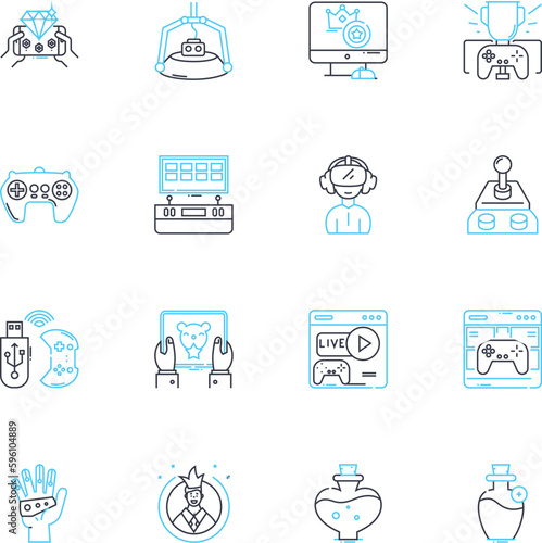 Wallpaper Mural Web Design linear icons set. Responsive, Minimalist, Innovative, Engaging, Sleek, Dynamic, User-friendly line vector and concept signs. Intuitive,Customizable,Interactive outline illustrations Torontodigital.ca