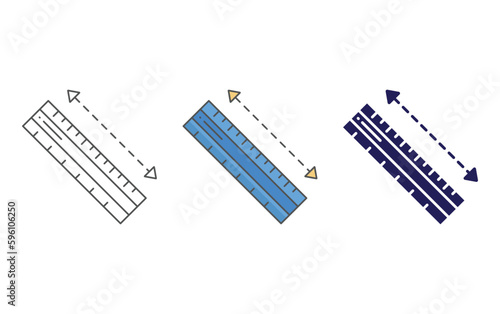 Ruler vector icon