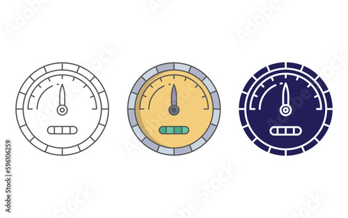 Speedometer vector icon