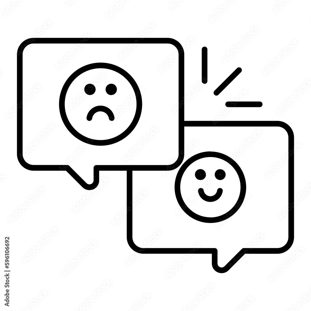 Reaction Thin Line Icon Reaction Thin Line Icon