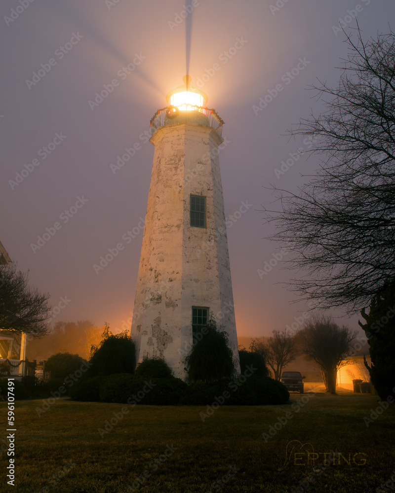 Fort Monroe Lighthouse and Phebos, VA