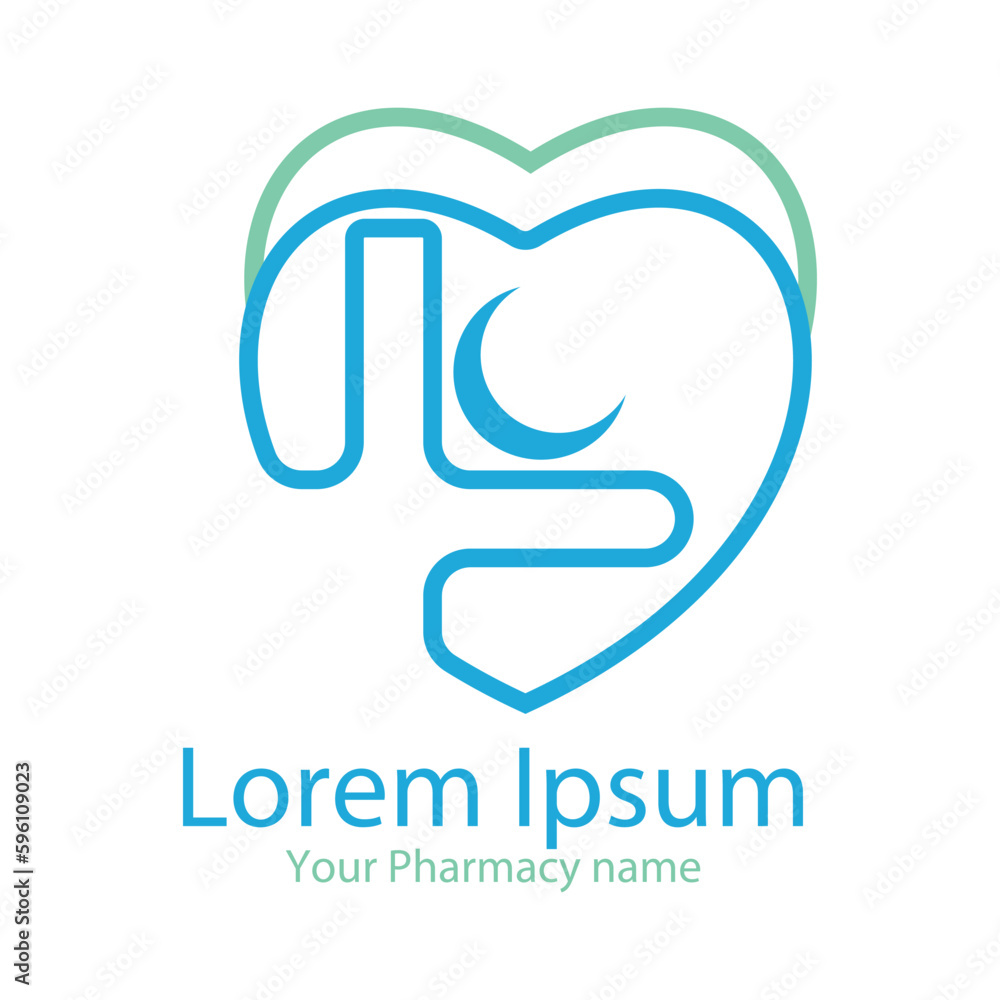 medical pharmacy logo design. Monogram icon element vector Illustration medical pharmacy logo design. Monogram icon element vector Illustration
