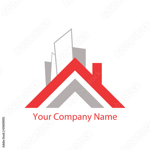 Real estate logo design. Property and Construction logo design. Vector illustration.