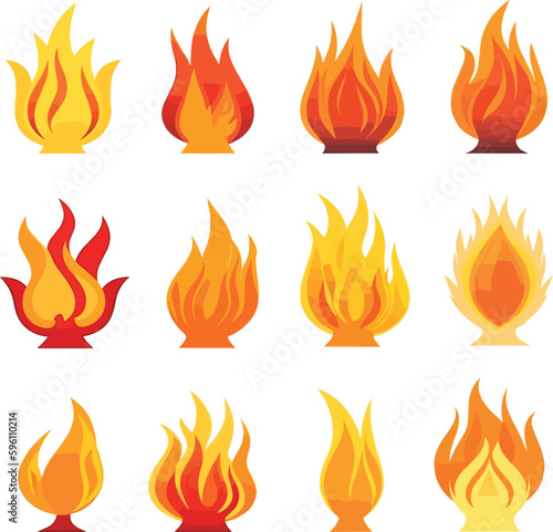 flame fire frame vector heat hot illustration blaze burn background light design