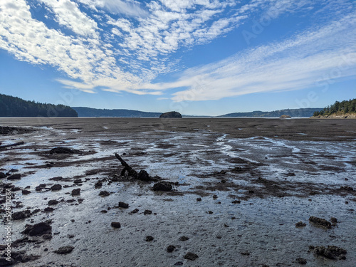 Muddy Sand Tide Flats: Marthas Beach, LaConner Washington, Shelter Bay photo