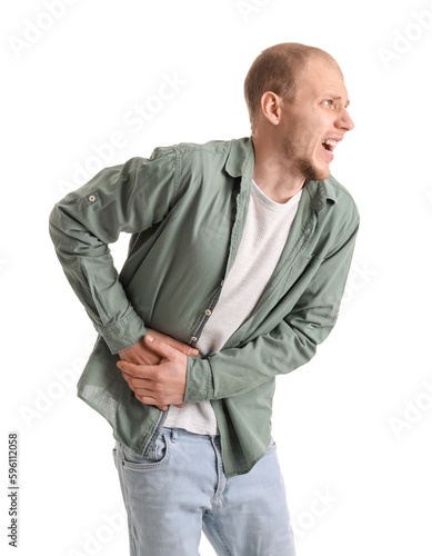 Young man with appendicitis...