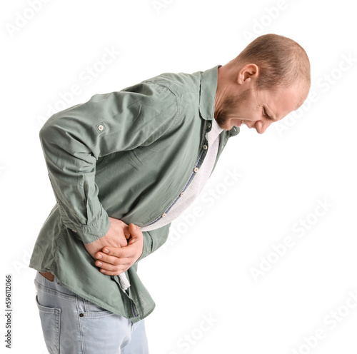 Young man with appendicitis...