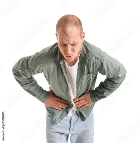 Young man with appendicitis...