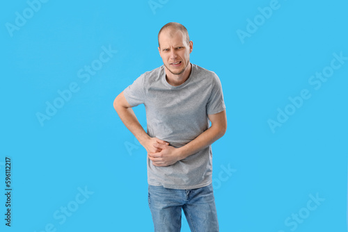 Young man with appendicitis...