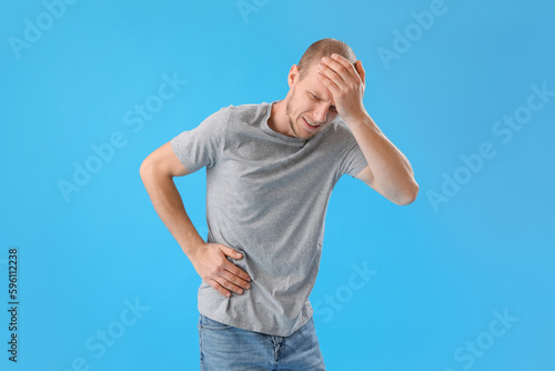Young man with appendicitis...