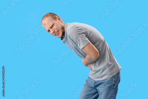 Young man with appendicitis...