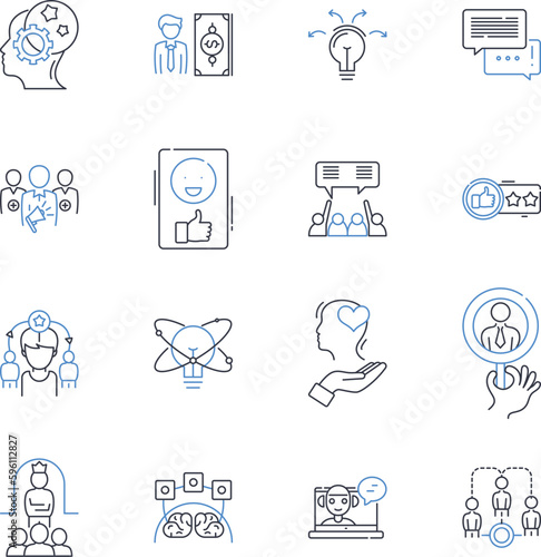 Workforce training line icons collection. Skills, Development, Training, Advancement, Learning, Education, Professionalism vector and linear illustration. Growth,Performance,Improvement outline signs