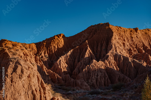 Mountains at sunset  Kyrgyzstan