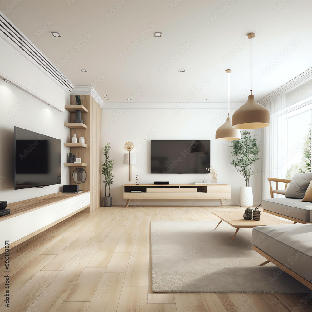 Stylish Interior Design 3D Render of Modern Living Room,minimalist style background Stylish Interior Design 3D Render of Modern Living Room,minimalist style background