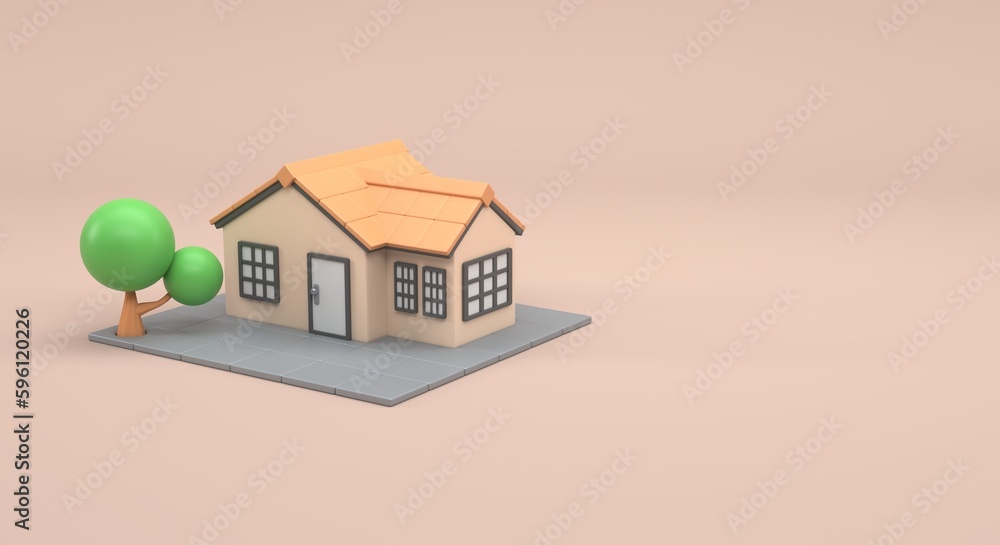 Make your project even more charming with this illustration of a cute house in 3D. Perfect for home related projects, home decor, architecture and more. Created with attention to detail (3d illustrat Make your project even more charming with this illustration of a cute house in 3D. Perfect for home related projects, home decor, architecture and more. Created with attention to detail (3d illustrat