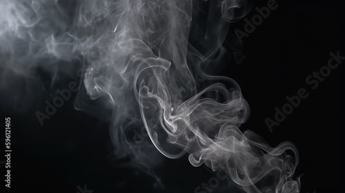 Smoke on a Black Background, Easy to Erase, Studio Photography, Generative AI