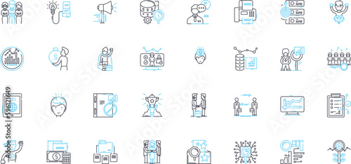 Mtary industry linear icons set. Manufacturing, Production, Assembly, Machining, Engineering, Fabrication, Welding line vector and concept signs. Casting,Forging,Metalworking outline illustrations