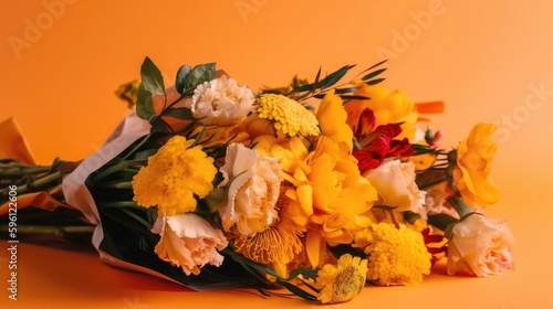Bouquet of colorful flowers, Mother's Day, Valentine Day, Anniversary,  Spring, Generative AI, Generative, AI