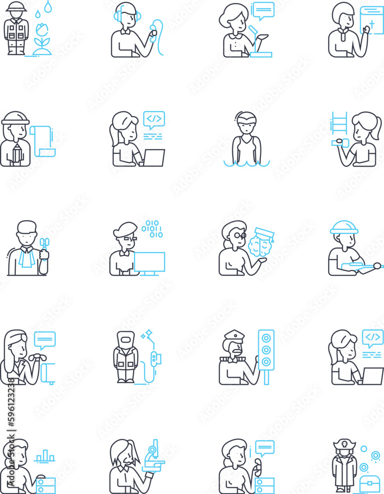 Entrepreneur linear icons set. Innovator, Risk-taker, Dreamer, Visionary, Opportunist, Ambitious, Creative line vector and concept signs. Self-starter,Motivated,Resilient outline illustrations Entrepreneur linear icons set. Innovator, Risk-taker, Dreamer, Visionary, Opportunist, Ambitious, Creative line vector and concept signs. Self-starter,Motivated,Resilient outline illustrations