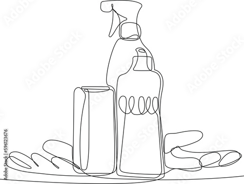 Home cleaning service landing page design concept, illustration of janitors with cleaning tools. Vector illustration