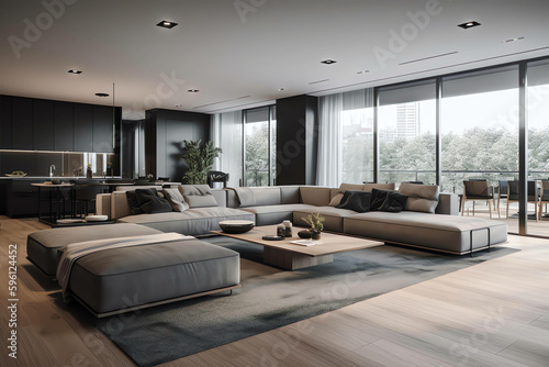 interior luxury modern 3D Illustration background © arlila