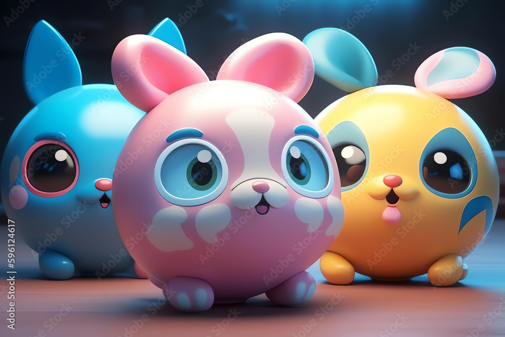 Cute fantasy cartoon with a cute style, suitable for posters and other print media Cute fantasy cartoon with a cute style, suitable for posters and other print media