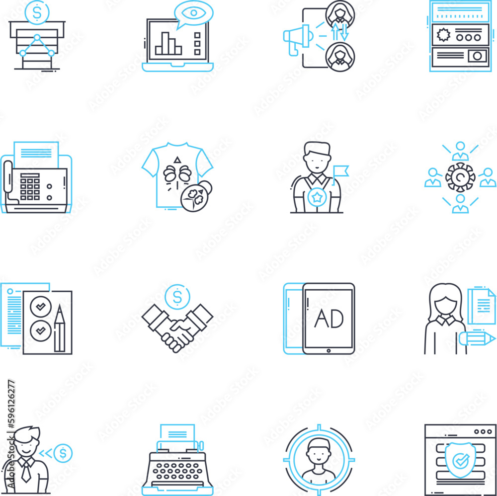 Communication agency linear icons set. Messaging, Branding, Connect, Creative, Collaborative, Strategy, Innovation line vector and concept signs. Storytelling,Engagement,Relationships outline Communication agency linear icons set. Messaging, Branding, Connect, Creative, Collaborative, Strategy, Innovation line vector and concept signs. Storytelling,Engagement,Relationships outline