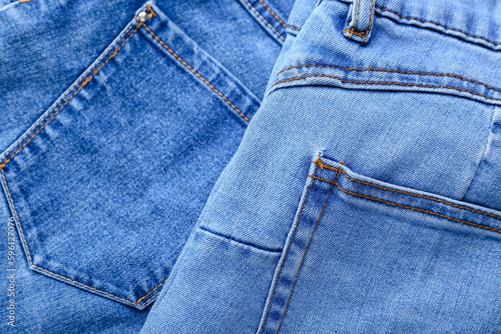 Blue jeans as background, closeup Blue jeans as background, closeup