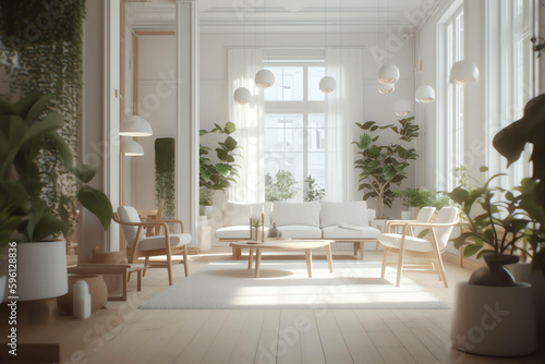 Interior Modern and Minimalist Scandinavian Natural Style, Transform Your Living Room with Simple, Elegant Decor © arlila