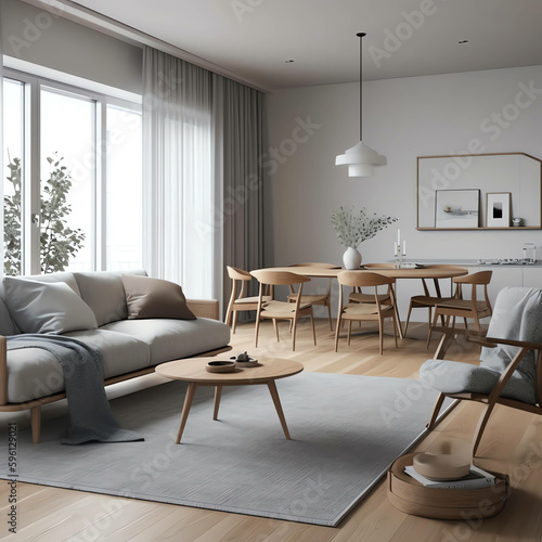 Minimalist and modern Interior Living Room Style Transform Your  with Simple Elegant Decor. generative ai © arlila