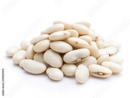 white beans isolated on white