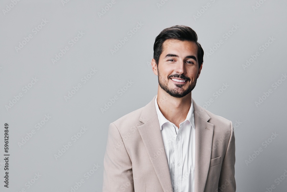 smiling man business copyspace beige happy handsome businessman suit portrait executive smiling man business copyspace beige happy handsome businessman suit portrait executive