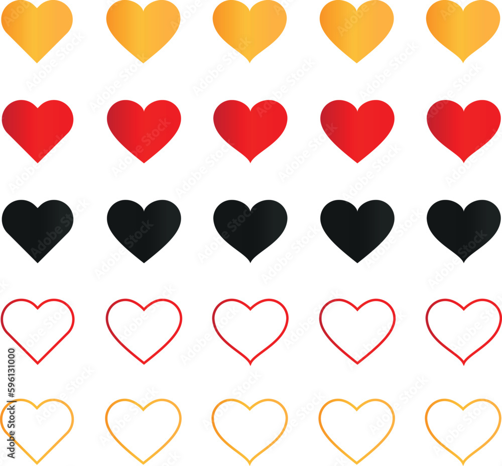 hearts on white hearts on white