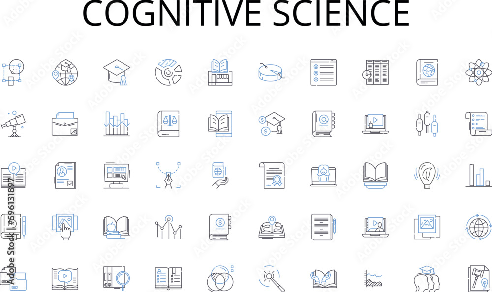 Cognitive science line icons collection. Campaigns, Supporters, Donations, Investors, Rewards, Funding, Crowdfunding vector and linear illustration. Startups,Innovation,Entrepreneurs outline signs set