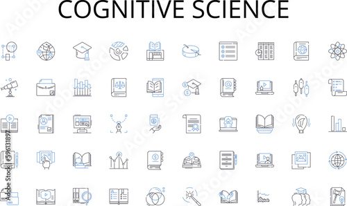 Cognitive science line icons collection. Campaigns, Supporters, Donations, Investors, Rewards, Funding, Crowdfunding vector and linear illustration. Startups,Innovation,Entrepreneurs outline signs set