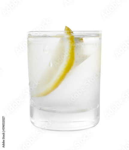 Wallpaper Mural Glass of vodka with lemon isolated on white Torontodigital.ca