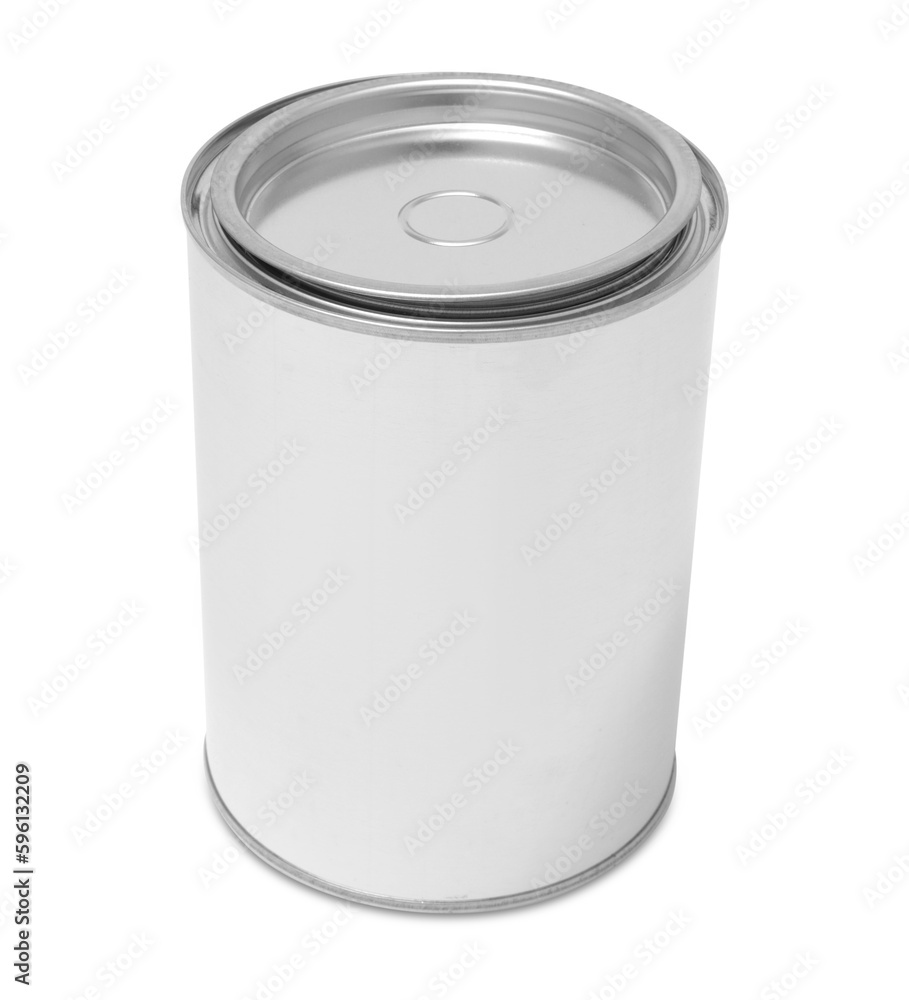 One new paint can isolated on white One new paint can isolated on white