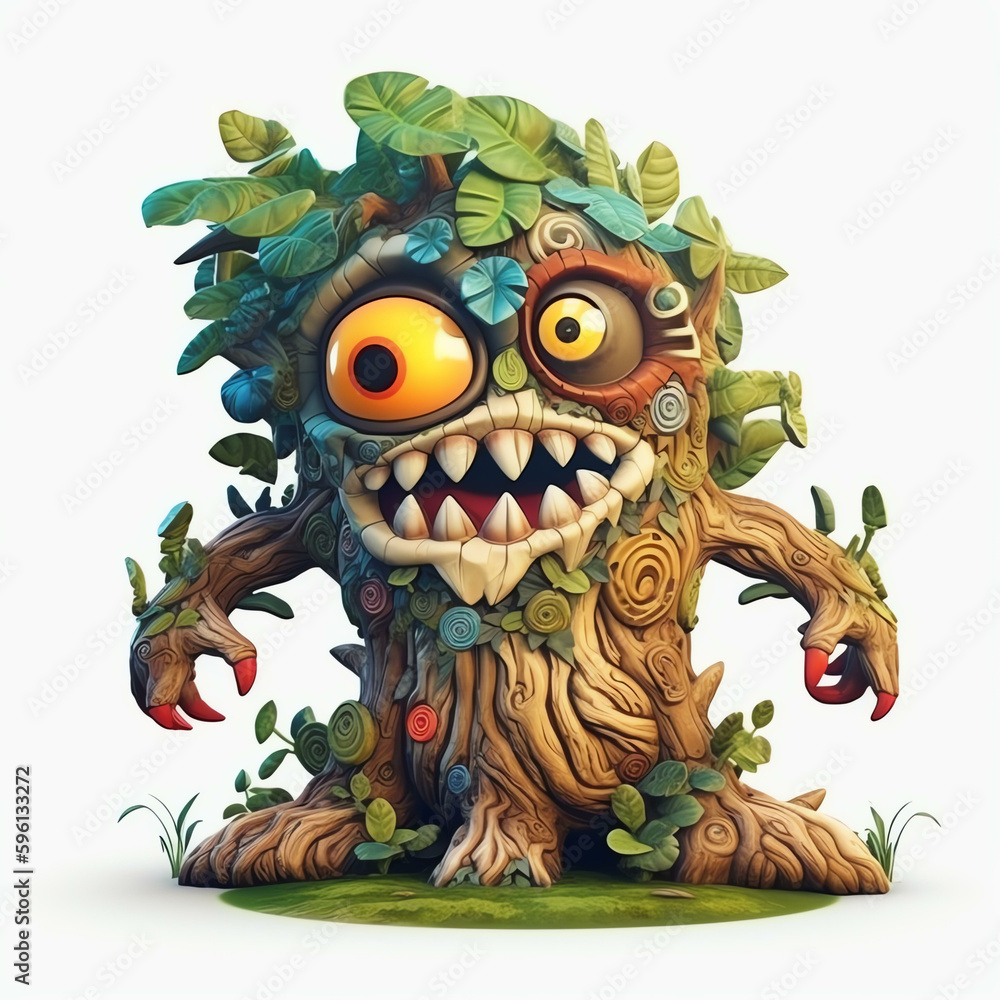 Cartoon 3D Illustration of a Cartoon Monster Tree with Expressive Character Designs and Generative AI
Cartoon 3D Illustration of a Cartoon Monster Tree with Expressive Character Designs and Generative AI