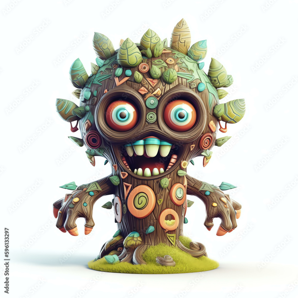 Cartoon 3D Illustration of a Cartoon Monster Tree with Expressive Character Designs and Generative AI
Cartoon 3D Illustration of a Cartoon Monster Tree with Expressive Character Designs and Generative AI