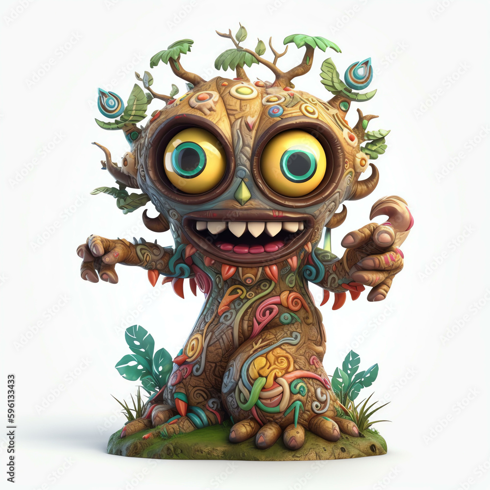 Cartoon 3D Illustration of a Cartoon Monster Tree with Expressive Character Designs and Generative AI
Cartoon 3D Illustration of a Cartoon Monster Tree with Expressive Character Designs and Generative AI