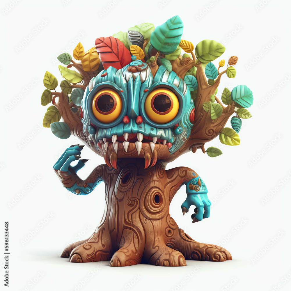 Cartoon 3D Expressive Character Design of a Polychrome Monster Tree using Generative AI
Cartoon 3D Expressive Character Design of a Polychrome Monster Tree using Generative AI