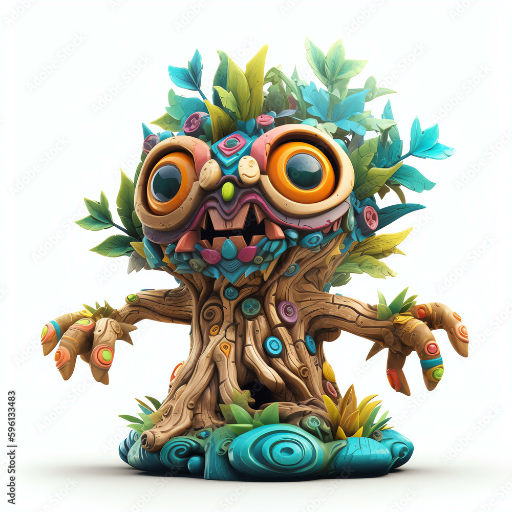 Cartoon 3D Expressive Character Design of a Polychrome Monster Tree using Generative AI
Cartoon 3D Expressive Character Design of a Polychrome Monster Tree using Generative AI
