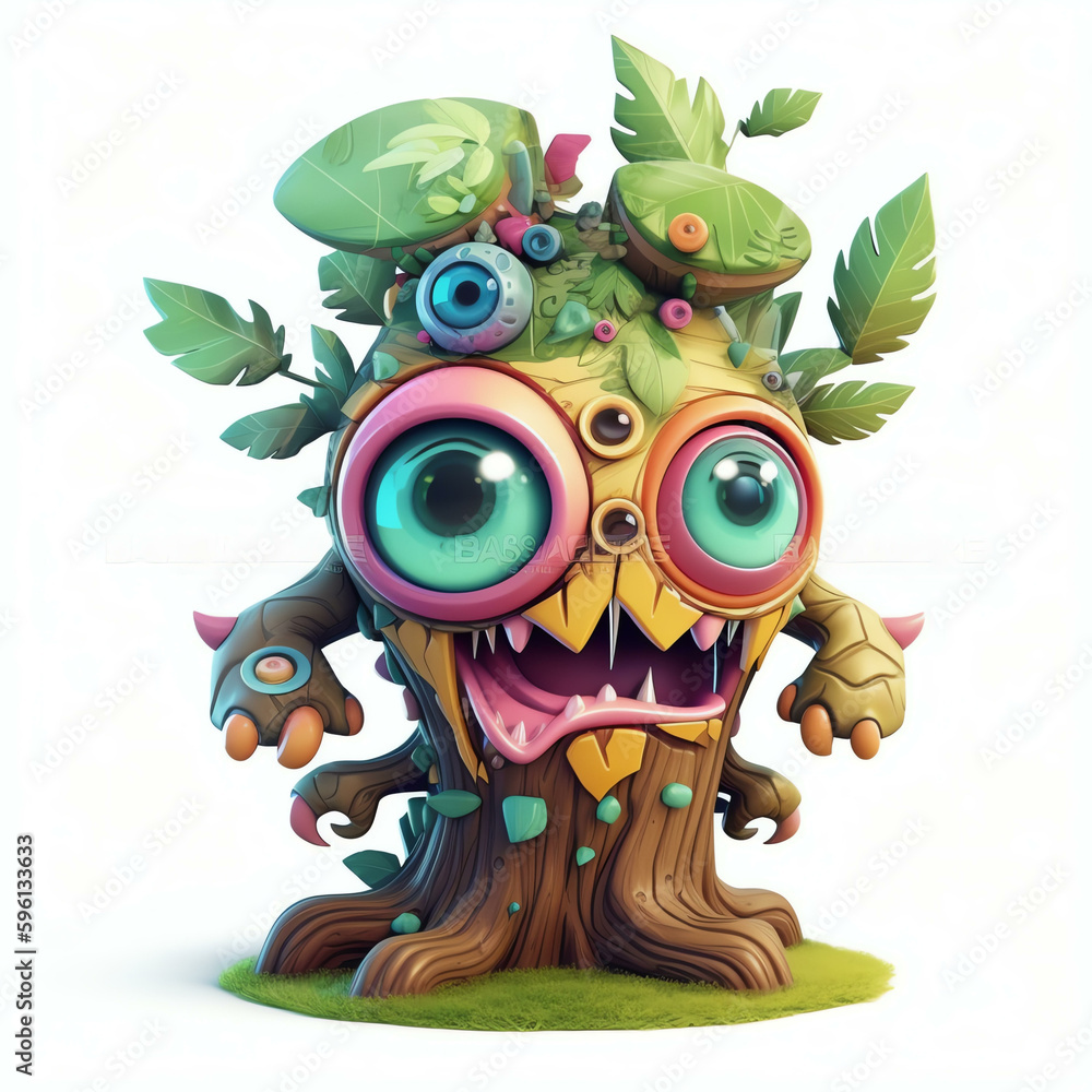 Cartoon 3D Illustration of a Cartoon Monster Tree with Many Eyes Generative AI
Cartoon 3D Illustration of a Cartoon Monster Tree with Many Eyes Generative AI