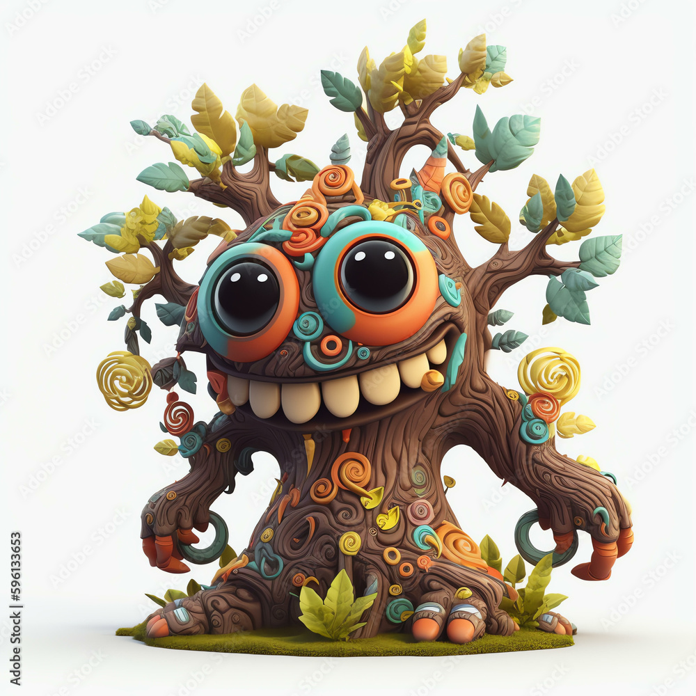 Cartoon 3D Illustrated Wandering Eye of a Polychrome Monster Tree with Generative AI
Cartoon 3D Illustrated Wandering Eye of a Polychrome Monster Tree with Generative AI
