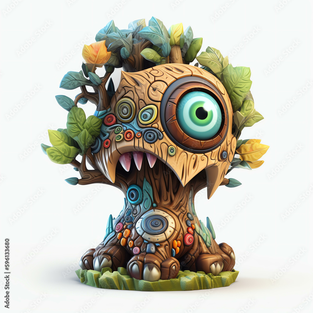 Cartoon 3D Illustrated Wandering Eye of a Polychrome Monster Tree with Generative AI
Cartoon 3D Illustrated Wandering Eye of a Polychrome Monster Tree with Generative AI