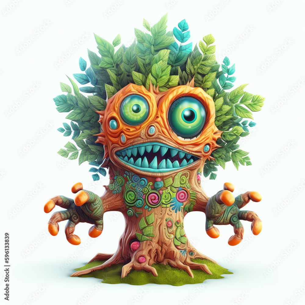 Cartoon 3D Polychrome Sculpture of a Cartoon Monster Tree with Generative AI
Cartoon 3D Polychrome Sculpture of a Cartoon Monster Tree with Generative AI