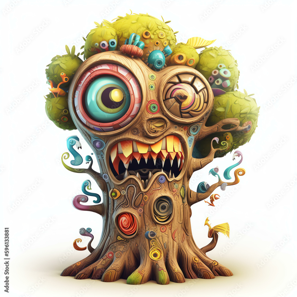 Cartoon 3D Polychrome Sculpture of a Cartoon Monster Tree with Generative AI
Cartoon 3D Polychrome Sculpture of a Cartoon Monster Tree with Generative AI